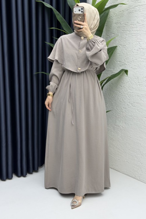 Ferda Elbise Tesettür Giyim  Vizon