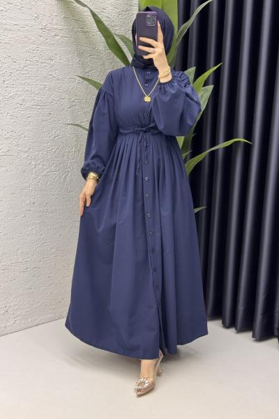 Feride Elbise Tesettür Giyim Lacivert