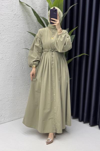 Feride Elbise Tesettür Giyim Mint Yeşil