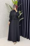 Feriha Elbise Tesettür Giyim  Siyah