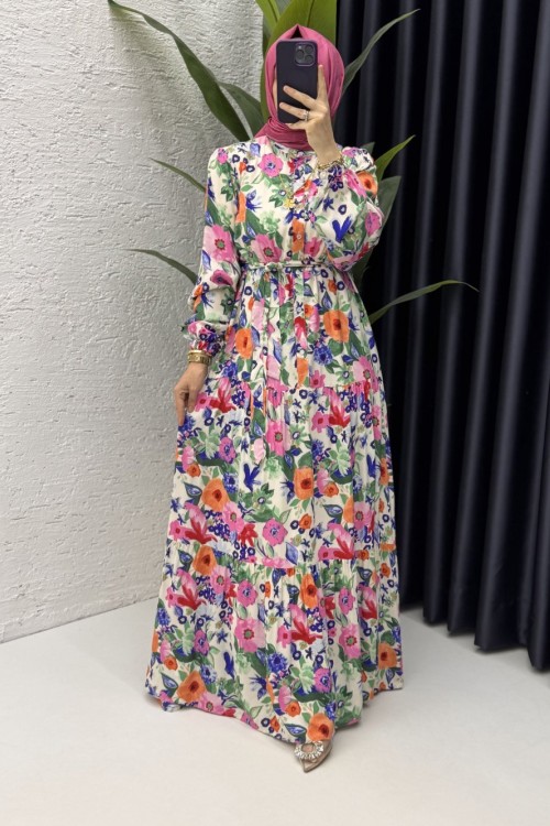 Fidan Elbise Tesettür Giyim Pembe