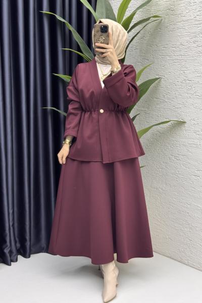 Füsun Takım Tesettür Giyim  Bordo