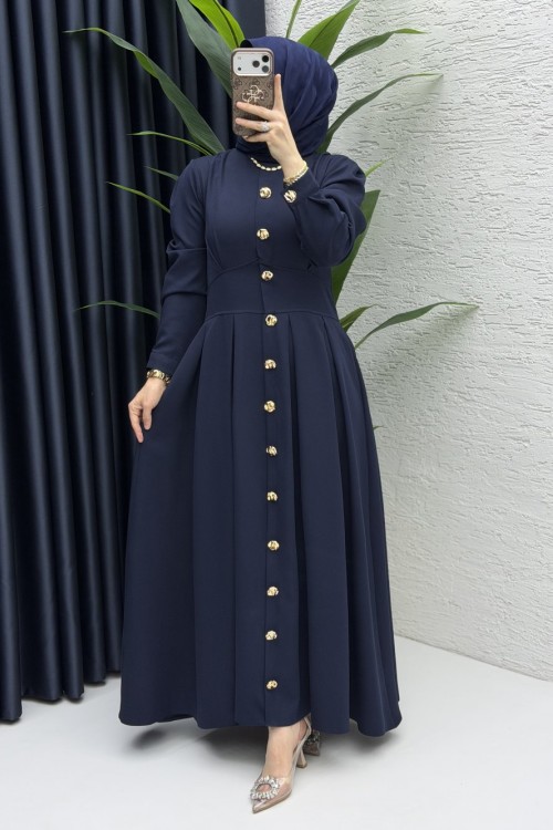 Gülru Elbise Tesettür Giyim  Lacivert