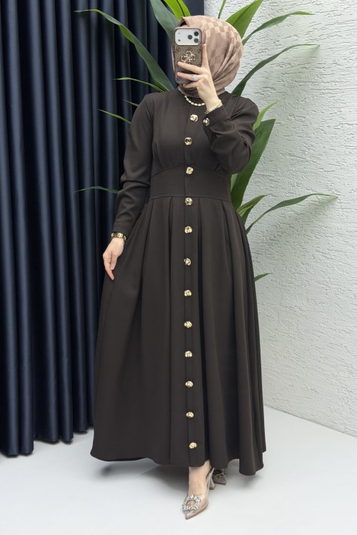 Gülru Elbise Tesettür Giyim  Acı Kahve