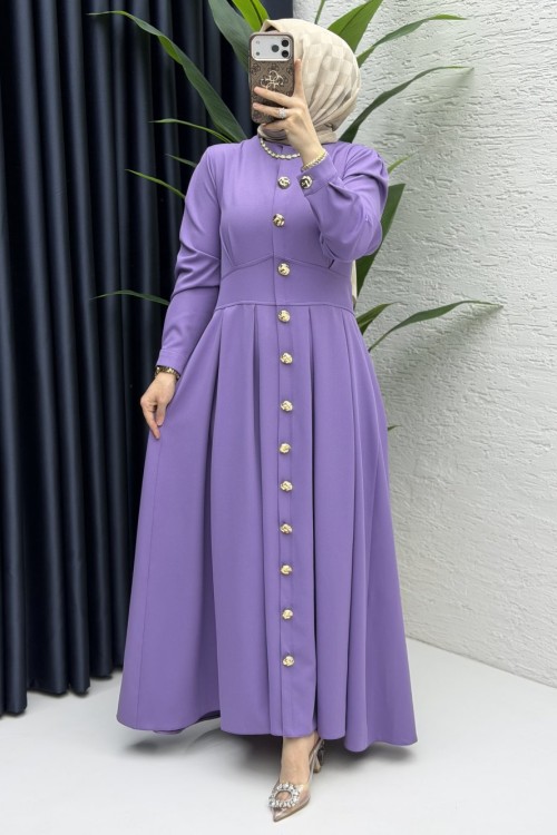 Gülru Elbise Tesettür Giyim  Lila