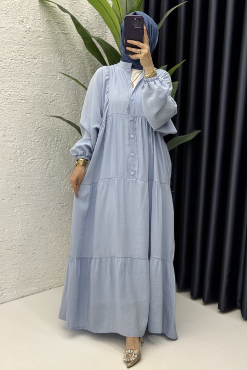 Hale Elbise Tesettür Giyim Mavi