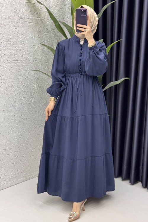 Handan Elbise Tesettür Giyim Lacivert