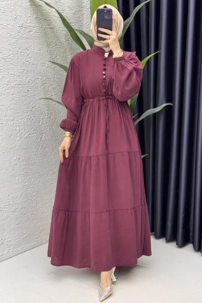 Handan Elbise Tesettür Giyim Vişne