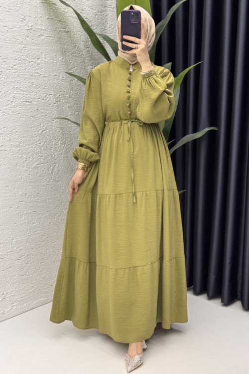 Handan Elbise Tesettür Giyim Yeşil