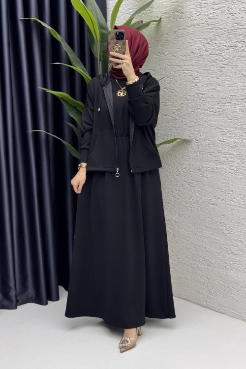 Hatem Elbise Takım Siyah