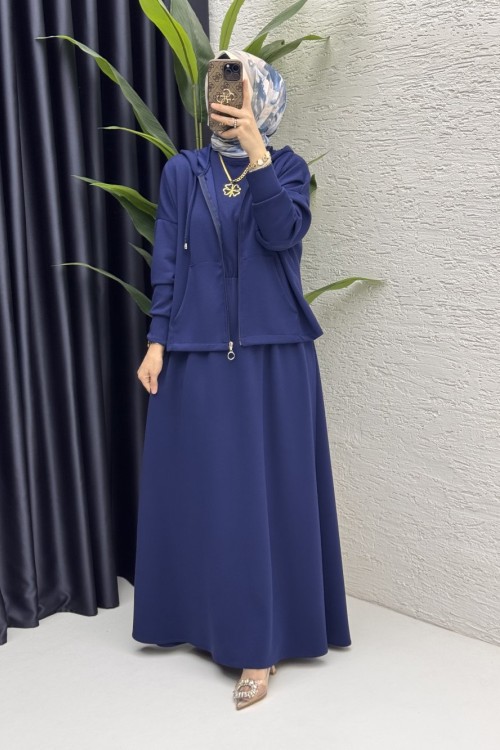 Hatem Elbise Takım Açık Lacivert