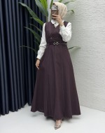 Hatem Kot Jile Tesettür Giyim  Mürdüm