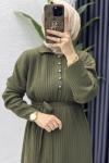 Hazen Elbise Tesettür Giyim  Haki