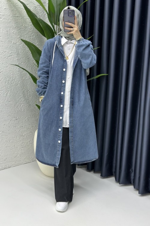 Hilal Kot Ceket Mavi