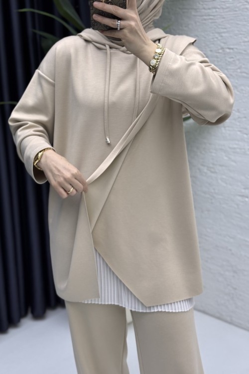 Hülya Takım Tesettür Giyim  Taş Rengi