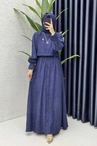 Hürrem Elbise Tesettür Giyim Lacivert