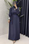 Hüsna Elbise Tesettür Giyim  Lacivert