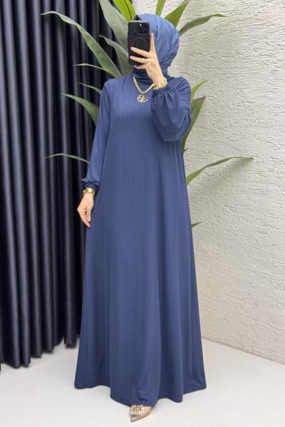 İdil Elbise Tesettür Giyim  İndigo