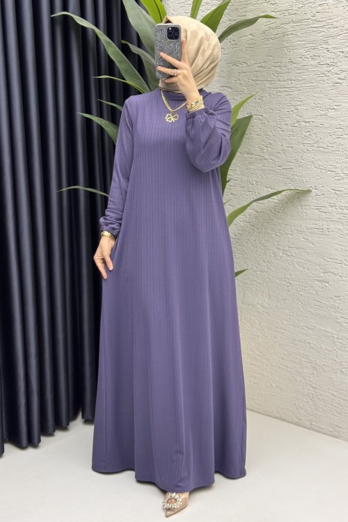 İdil Elbise Tesettür Giyim  Mor