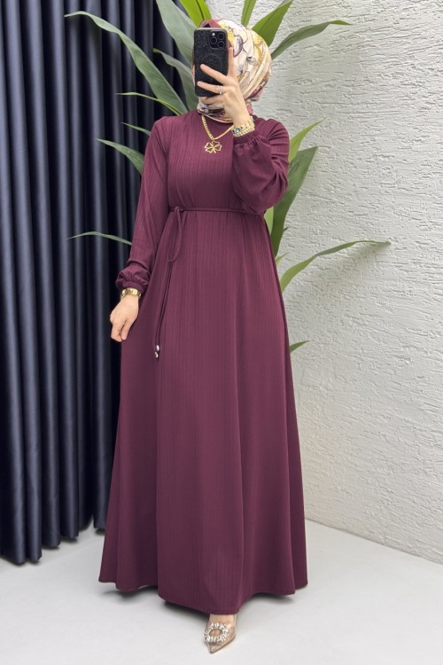 İdil Elbise Tesettür Giyim  Bordo