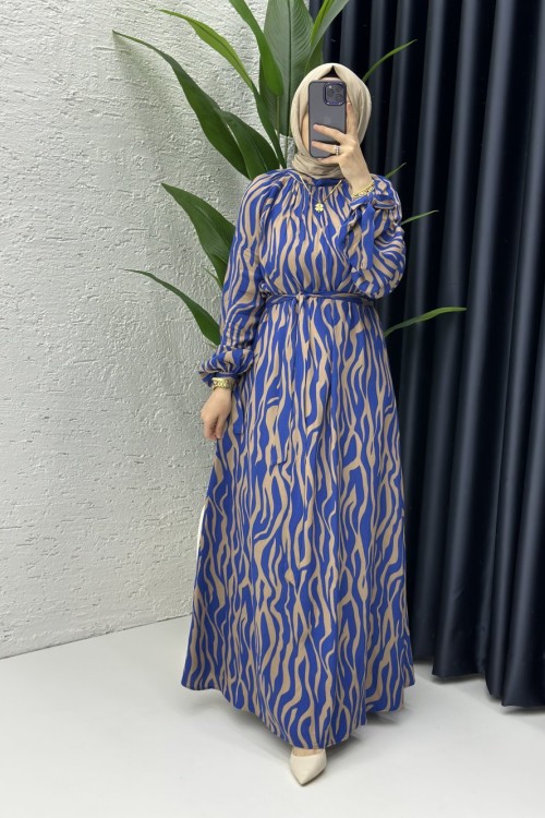 İkra Elbise İndigo
