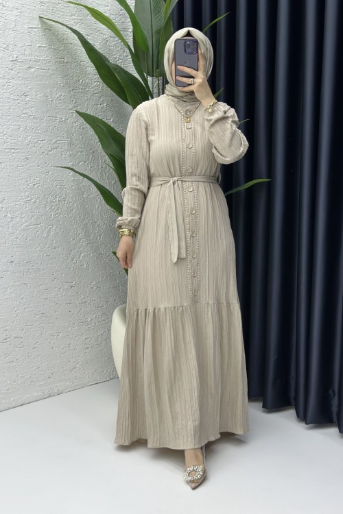 İlayda Elbise Taş Rengi