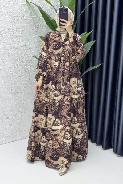 İlkim Elbise Tesettür Giyim Vizon