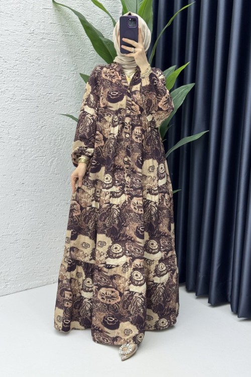 İlkim Elbise Tesettür Giyim Vizon