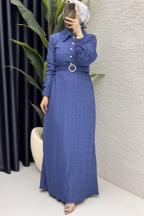 İncilay Elbise  İndigo