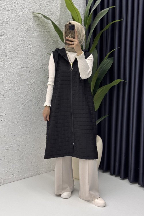 Kayra Kapitone Yelek  Siyah