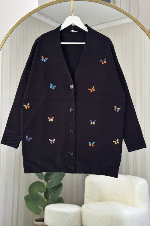 Kelebek Hırka Siyah