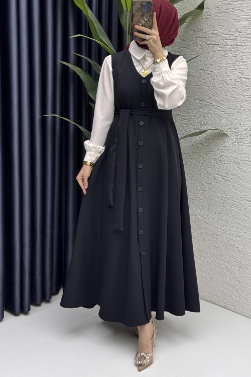 Kübra Jile Tesettür Giyim  Siyah