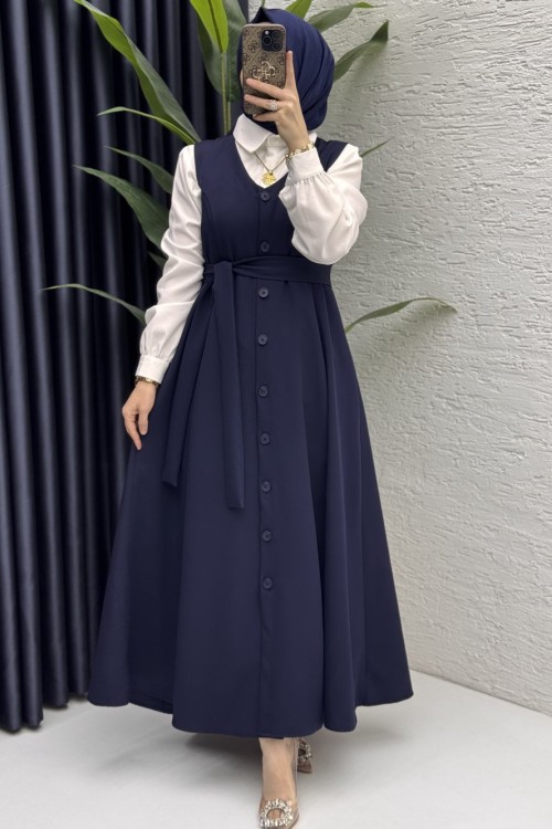 Kübra Jile Tesettür Giyim  Lacivert