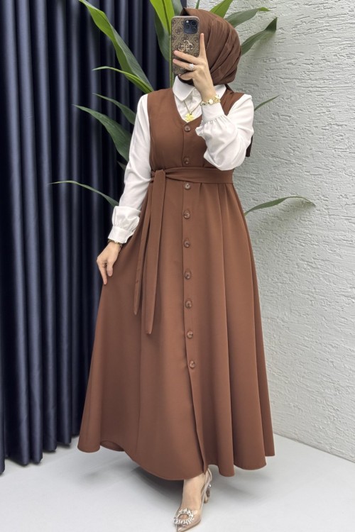 Kübra Jile Tesettür Giyim  Kahve