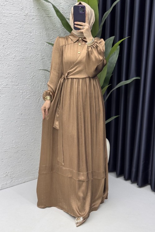 Lalim Elbise Tesettür Giyim Camel