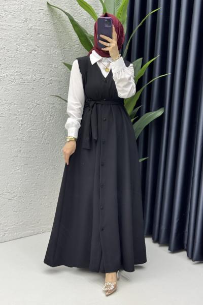 Lamia Jile Tesettür Giyim Siyah