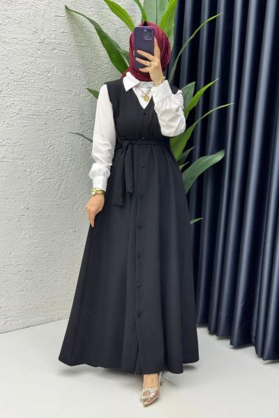 Lamia Jile Tesettür Giyim Siyah