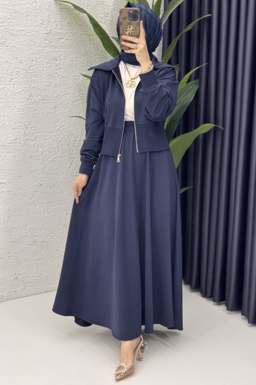 Liyan Etekli Takım Lacivert