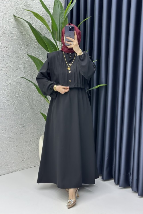 Mahinur Tesettür Elbise Siyah
