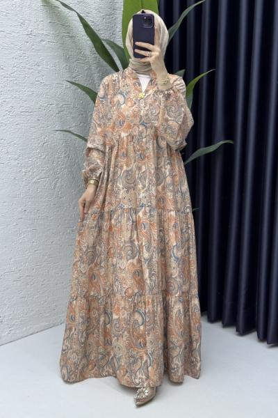 Mahya Elbise Tesettür Giyim Oranj