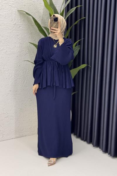 Mehru Elbise Tesettür Giyim  Lacivert