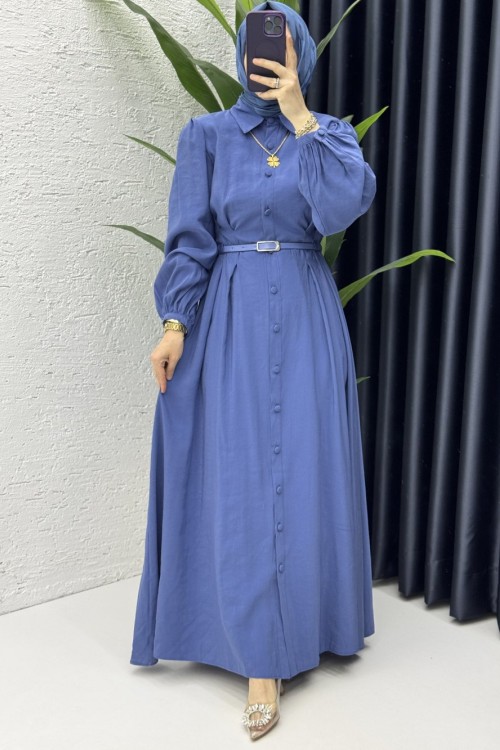 Melike Elbise Tesettür Giyim İndigo