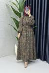 Mimoza Elbise Bordo
