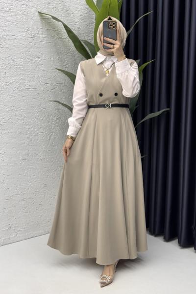 Nadide Jile Tesettür Giyim  Taş Rengi