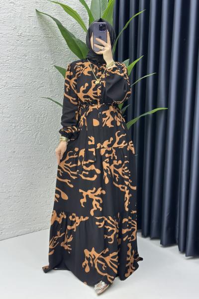 Nehir Tesettür Elbise Kiremit