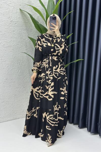 Nehir Tesettür Elbise Vizon