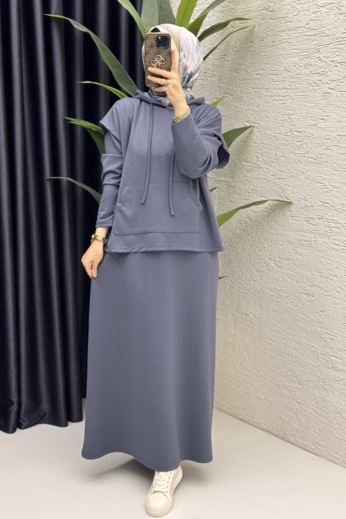 Nesrin Elbise Takım Füme