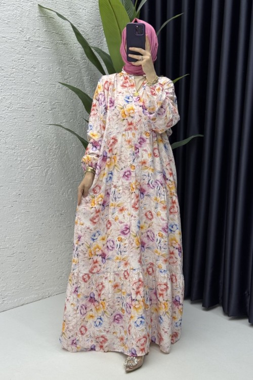 Nevbahar Elbise Tesettür Giyim Pembe