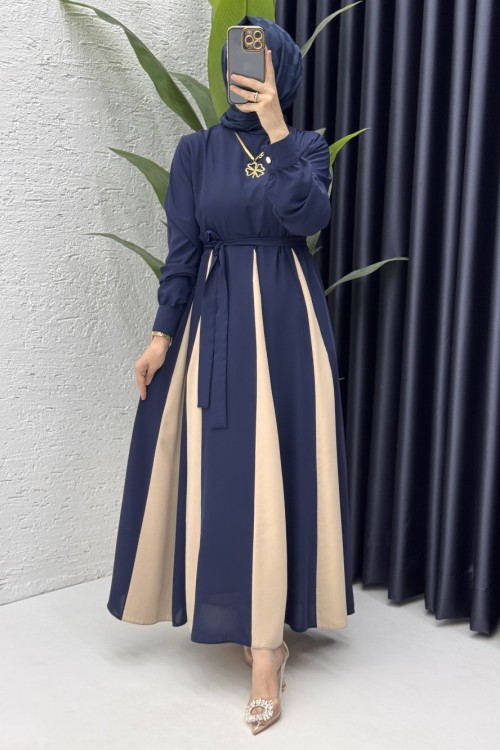 Nilhan Elbise Tesettür Giyim Lacivert