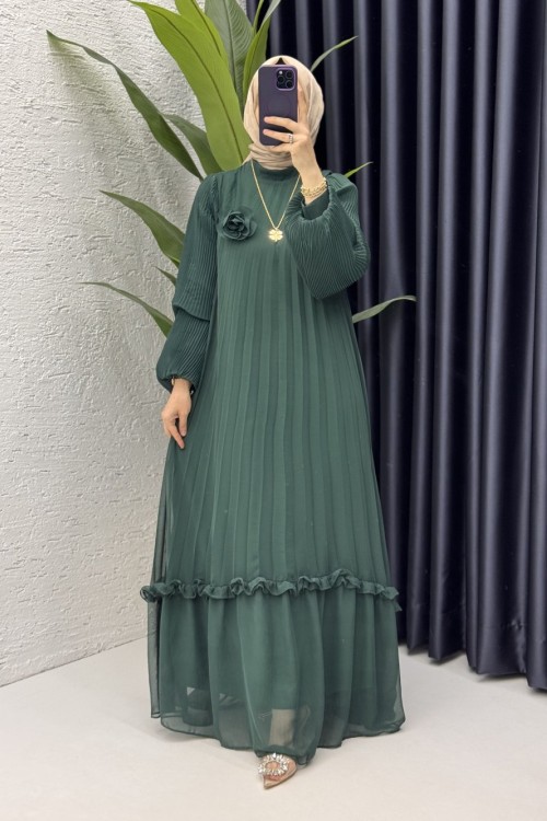 Nurşah Elbise Tesettür Giyim Zümrüt